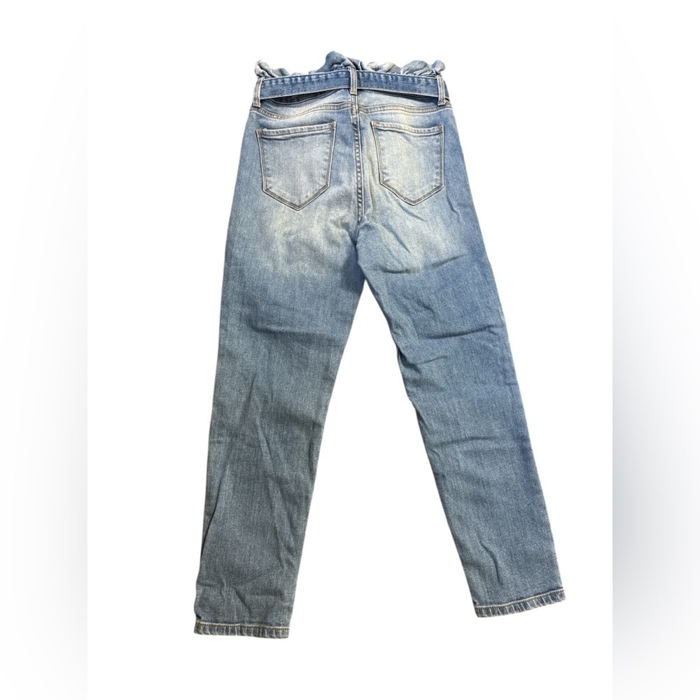 Cello Paperbag Waist Jeans Size 3 | High Rise Belted Mom Jeans - Picture 3 of 7